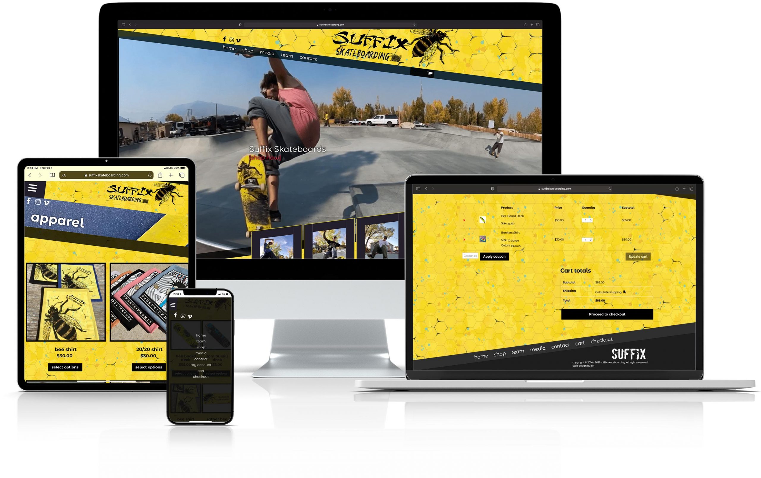 Suffix Skateboarding – Website Design